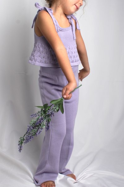 Pantalone glicine puro cotone bio