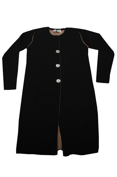 Cappotto reversibile pura lana donna con 3 bottoni