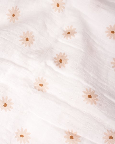 Mussola cotone margherite 100x100cm