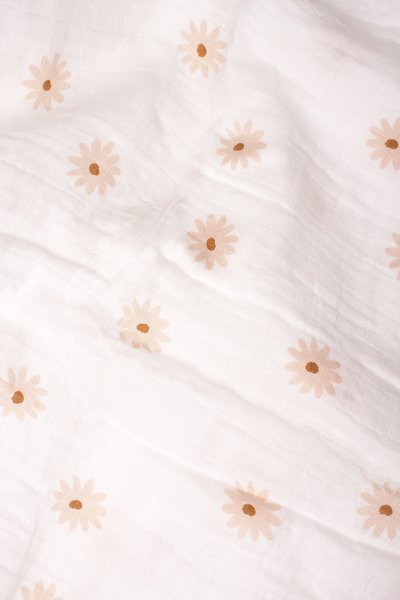 Mussola cotone margherite 100x100cm