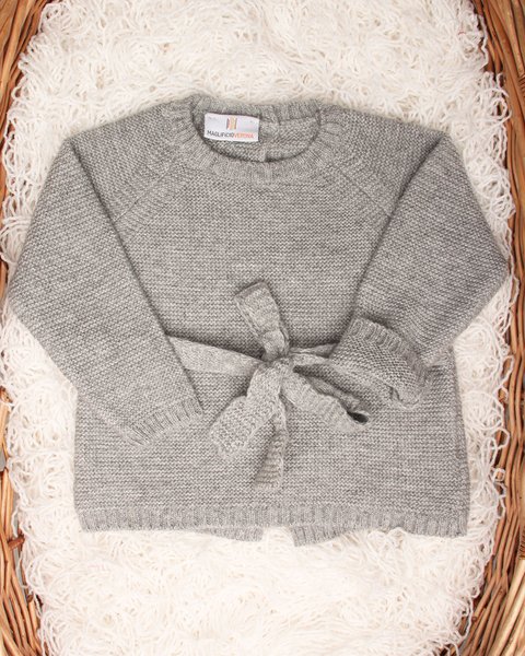 Maglia fiocco vita in cashmere blend