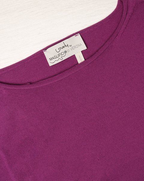 Girocollo barchetta pura lana donna