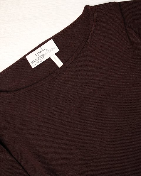 Girocollo barchetta pura lana donna