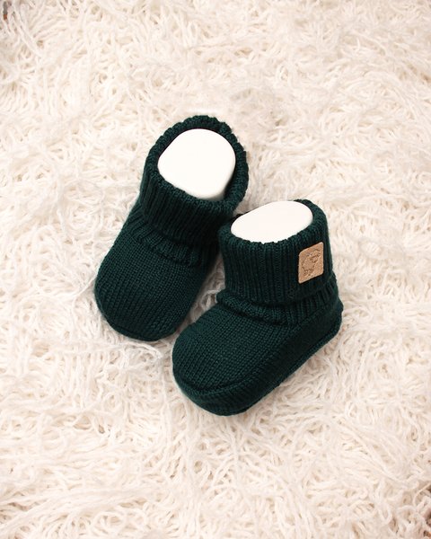 Scarpine neonato pura lana merino leggere