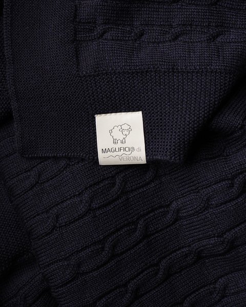 Copertina trecce pura lana merino 80*100cm - essential