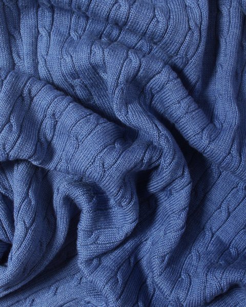 Copertina trecce pura lana merino 80*100cm - essential