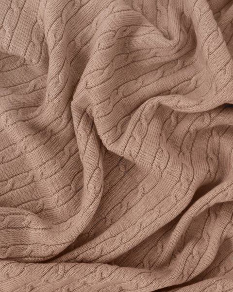 Copertina trecce pura lana merino 80*100cm - essential