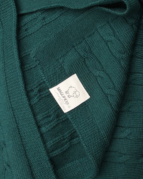 Copertina trecce pura lana merino 80*100cm - essential