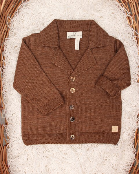 Giacchina neonato blazer in pura lana merino
