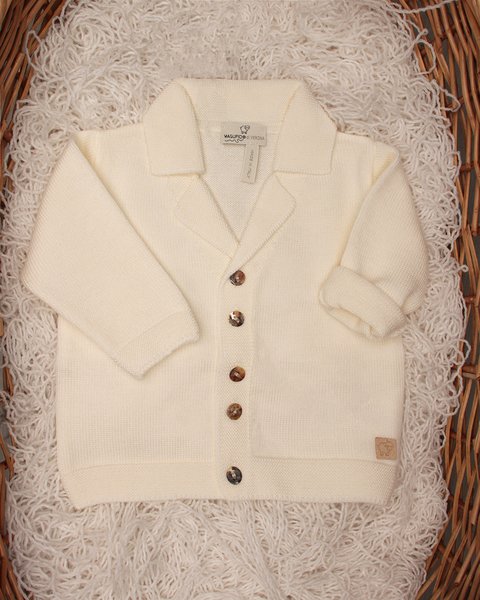 Giacchina neonato blazer in pura lana merino