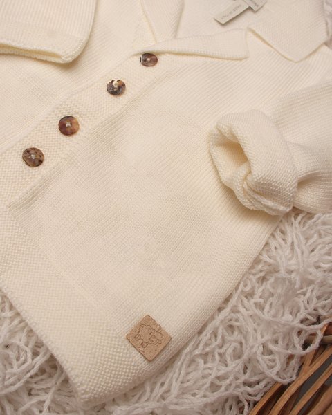 Giacchina neonato blazer in pura lana merino