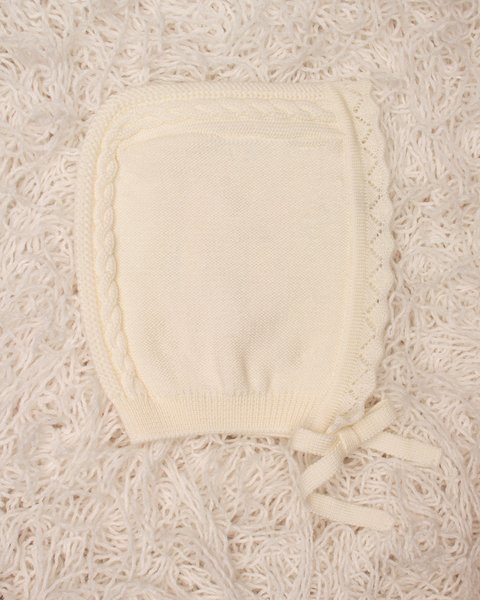 Cappello neonata coppola in pura lana merino