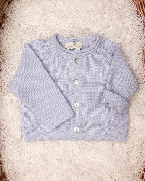 Cardigan neonati in pura lana merino - essential