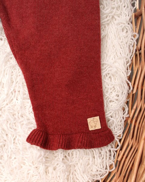 Ghettina neonata rouches in pura lana merino ultrafine