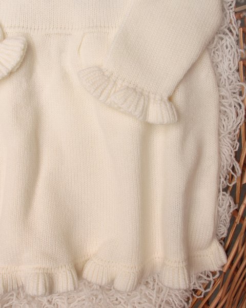 Vestitino neonata in pura lana merino ultrafine