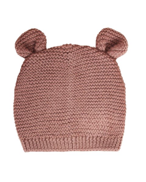 Berretto orecchie in pura lana merino neonati
