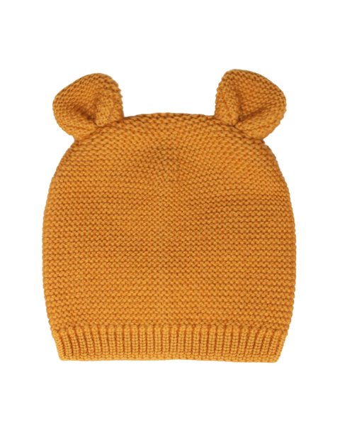 Berretto orecchie in pura lana merino neonati