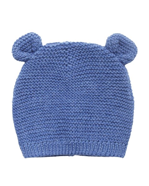 Berretto orecchie in pura lana merino neonati