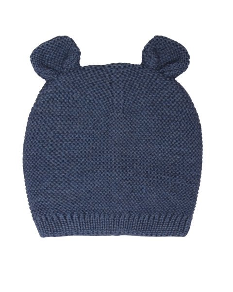 Berretto orecchie in pura lana merino neonati