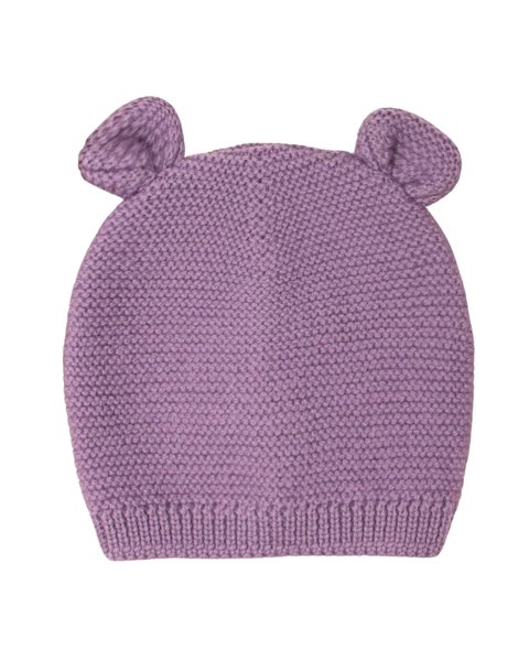 Berretto orecchie in pura lana merino neonati