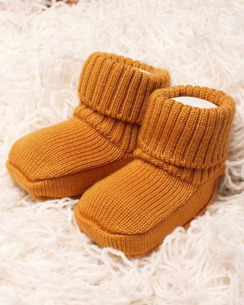 Scarpine neonato pura lana merino leggere