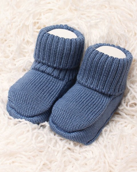 Scarpine neonato pura lana merino leggere