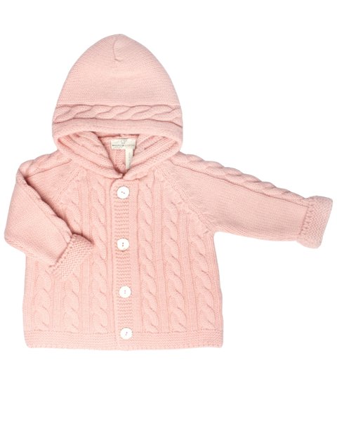 Cappottino lana bimbo a trecce in lana merinos