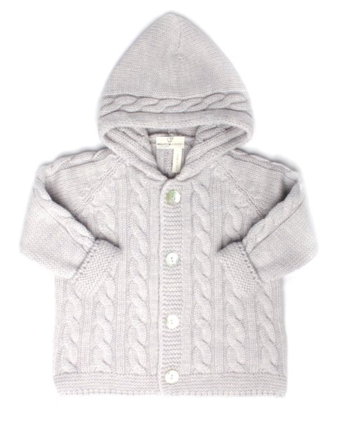 Cappottino lana bimbo a trecce in lana merinos