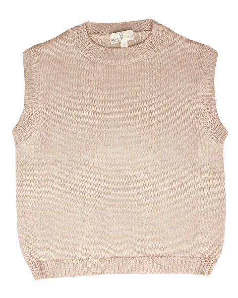 Gilet pura lana merinos bimbi unisex