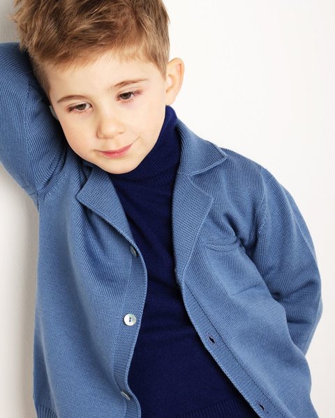Giacca blazer bimbo in pura lana merino