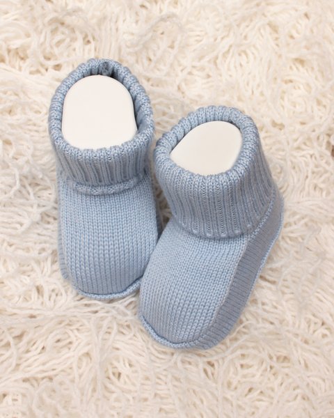 Scarpine neonato pura lana merino leggere