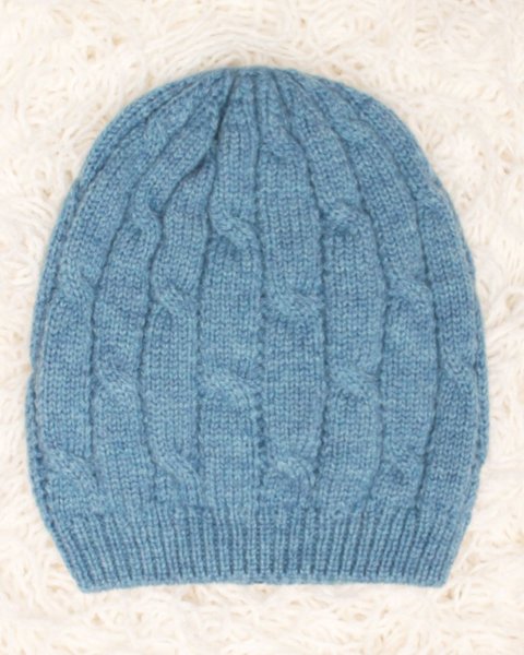 Berretto trecce bimbi in pura lana merino ultrafine