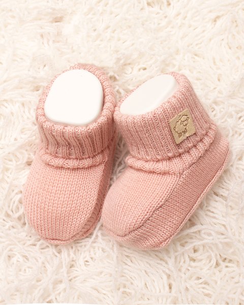 Scarpine neonato pura lana merino leggere