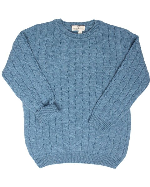 Maglia trecce bimbi in pura lana merino ultrafine