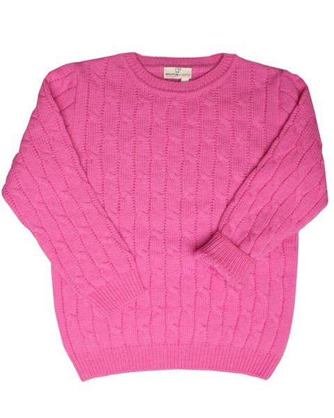 Maglia trecce bimbi in pura lana merino ultrafine