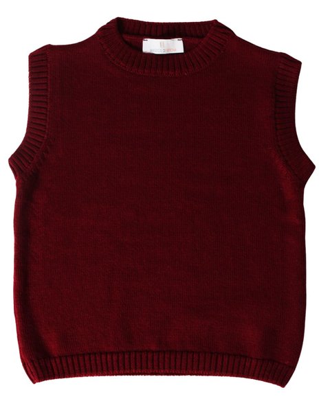 Gilet pura lana merinos ragazzi unisex