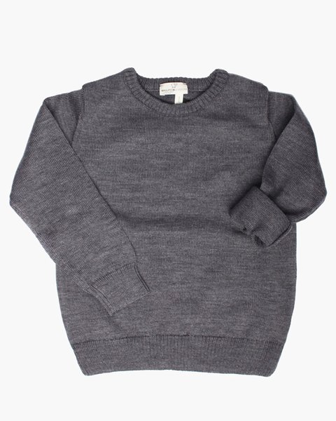 Maglia basica unisex pura lana merino ragazzi