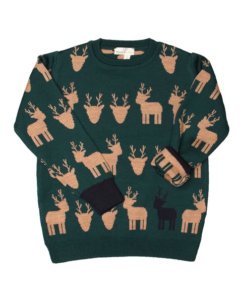 Maglione natalizio bambini in pura lana merino