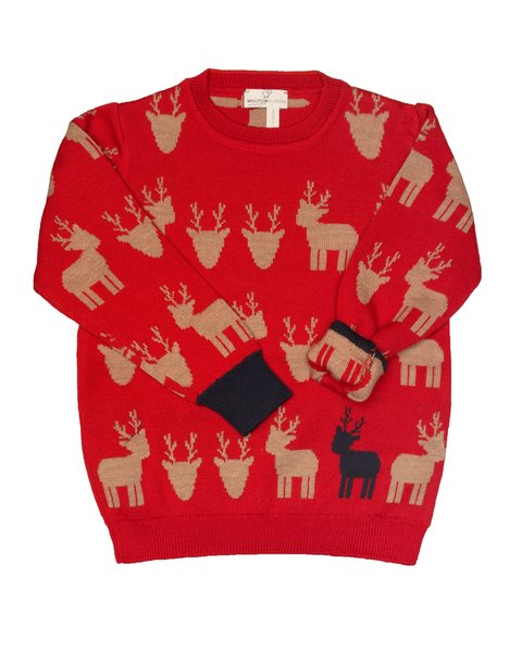 Maglione natalizio bambini in pura lana merino