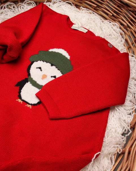 Vestito neonata natale in pura lana merino