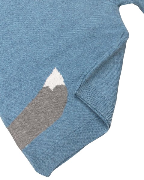 Maglioncino lupo bimbo in pura lana merino ultrafine