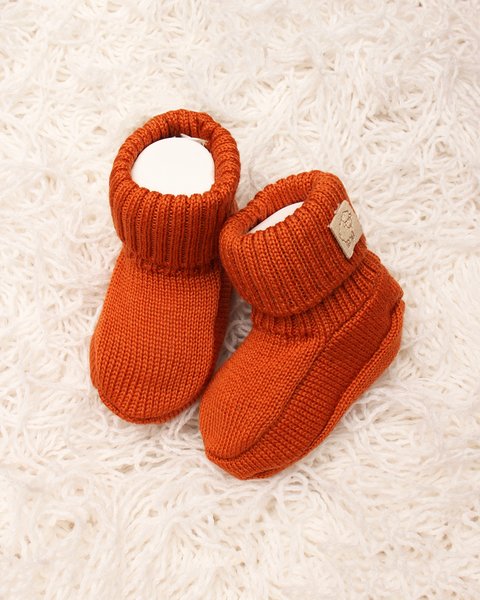 Scarpine neonato pura lana merino leggere