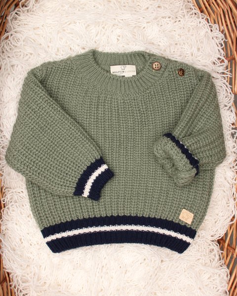 Maglione neonati unisex in pura lana merino ultrafine