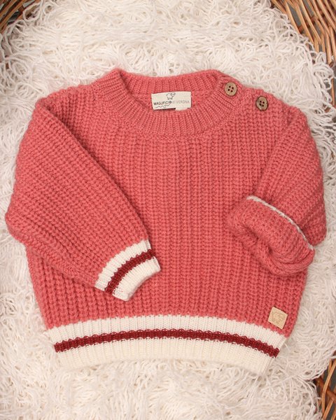 Maglione neonati unisex in pura lana merino ultrafine