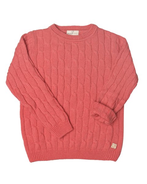 Maglia trecce bimbi in pura lana merino ultrafine