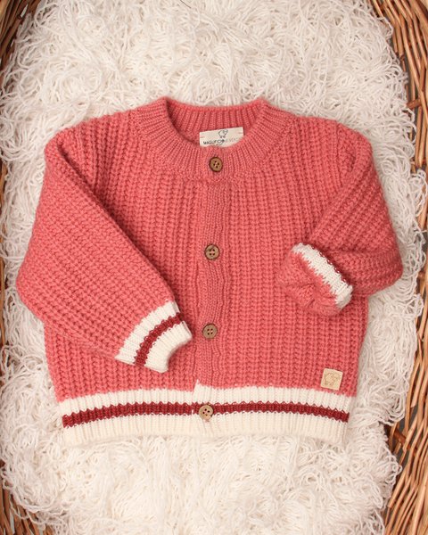 Giacca coreana neonati in pura lana merino ultrafine