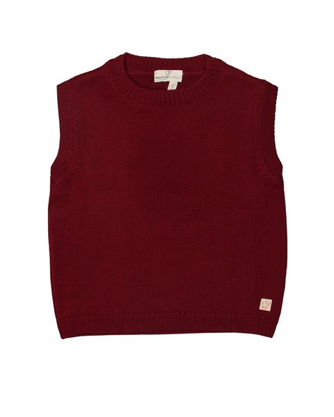 Gilet pura lana merinos bimbi unisex