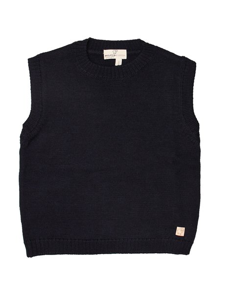Gilet pura lana merinos bimbi unisex