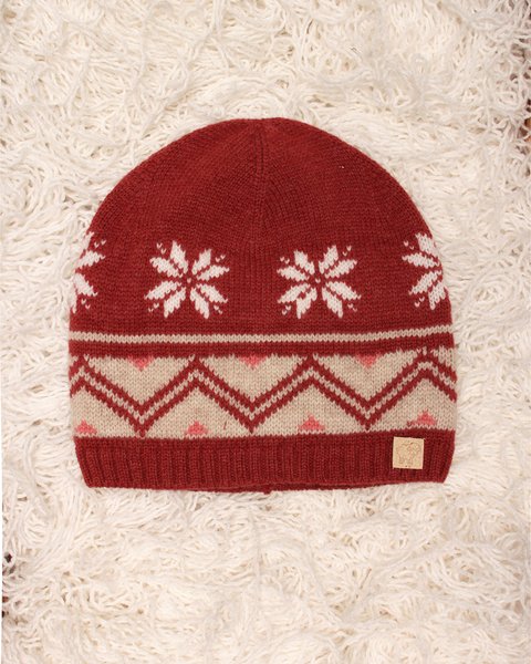 Berretto jacquard in pura lana merino ultrafine bimbi