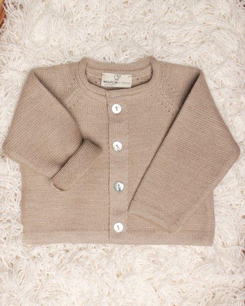Cardigan neonati in pura lana merino - essential
